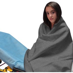 First Comfort™ Grey Economy™ Fleece Blanket